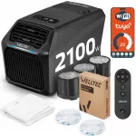 Ne&scaron;iojamas oro kondicionierius WELLTEC ACE2 PRO 2,1 kW, tylus, dviejų vamzdžių, kemperiui