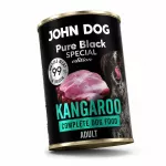 &Scaron;unų konservai John Dog Pure Black SE su kengūriena, 400 g