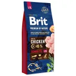 Sausas &scaron;unų pa&scaron;aras BRIT Premium by Nature Senior L+XL su vi&scaron;tiena, 15 kg