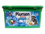Baltų drabužių skalbimo tabletės Piursen, 4 in 1, XXL pakuotė, 60 vnt.