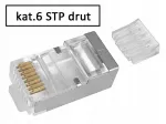 Ki&scaron;tukai RJ45/8P8C, ekranizuoti, Cat.6, AWG24-27, 10 vnt.