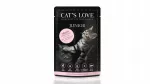 Kačių pa&scaron;aras CAT'S LOVE Junior, vi&scaron;tiena natūralioje drebučių želė, 85 g