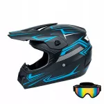 Motociklininko &scaron;almas Cross Light Enduro su akiniais, dydis S (53-54 cm)