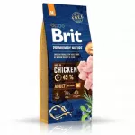 Sausas &scaron;unų pa&scaron;aras Brit Premium by Nature Adult M vi&scaron;tiena, 15 kg