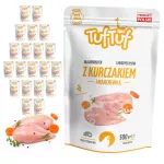 &Scaron;unų &scaron;lapias maistas TufTuf su vi&scaron;tiena ir morkomis, 20 x 500 g, malta