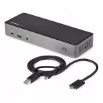 Dokavimo stotelė StarTech DK31C3HDPDUE, USB-C/USB-A, 3x 4K60, 85W PD