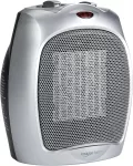 Keraminis &scaron;ildytuvas 1800 W su termostatu, sidabrinis, Amazon Basics