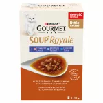 Kačių sriuba GOURMET SOUP Royale su la&scaron;i&scaron;a, plek&scaron;ne ir menke, 6 x 45 g