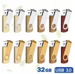 USB atmintinė 32GB 3.0, medinė, įvairūs dizainai