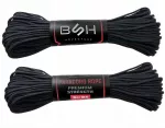 Paracord virvė, 30 m, 250 kg, 7 gijų, juoda