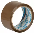 Ruda akrilinė lipni juosta dėžėms, 48 mm