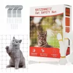Balkono tinklas katėms ir balandžiams, 8x3 m, 26 mm akutės, montavimas be gręžimo