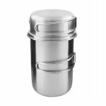 Nerūdijančio plieno puodelis su dangteliu Tatonka Handle Mug 850, 850 ml