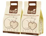 Kačių kraikas SOYLA Tofu, 12 l, susiformuojantis, beveik nedulka, 1,5 mm granulės