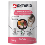 Ontario Herb Line Cat Kitten Chicken with Liver in Gravy 80 g | 8595681808172