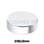 Neodimio magnetai D15x3 mm &ndash; magnetai 3D spausdinimui 10 vnt. pakuotėje