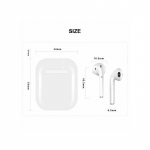 Bevielės ausinės i18 su Touch control funkcija, Airpods stiliaus