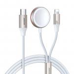 Greito įkrovimo magnetinis įkroviklis 2 viename Joyroom S-IW012 30 W 15 m baltas