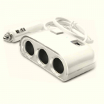 Automobilinis &scaron;akotuvas trivietis + 2 USB 2.1A 120W