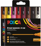 Posca - PC5M - Medium Tip Pen - Warm colors, 8 pc (401670)