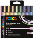 Posca - Medium Tip Pen - Pastel colors, 8 pc (401669)