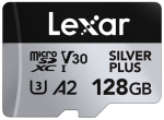 Lexar - microSDXC Professional SILVER Plus UHS-I/U3/A2/4K R205/W150 (V30) - SILVER - 128GB