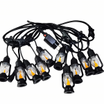 &Scaron;viesų girlianda, dekoratyvinės LED lempos, 10 vnt. sodo žibintų, 10 cm, 5 m