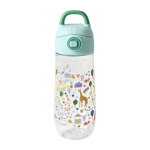 Rice - Plastic Kids Drinking Bottle with Fun Fair Print - Mint - 550 ml