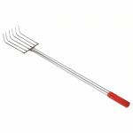Sodo grėblys su metaliniais nagais grėbimui ir atlaisvinimui, 6 dantukai, 56 cm