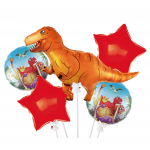 Dinozaurų gimtadienio balionų rinkinys gimtadieniams, vakarėliams, 5 vnt.