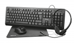 Trust - Keyboard and Mouse 4-in-1 Home Office Set, Black (Nordic)