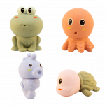 Magni - Bath Animals in Box, 4 pcs. Hygenic+Wheat Straw (5747)