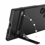 Plonas apsauginis dėklas su stovu, skirtas &bdquo;Samsung S24 Ultra&ldquo;, juodas