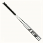 Beisbolo lazda, aliuminio, 25, 64 cm, stipri, treniruočių, sidabrinė