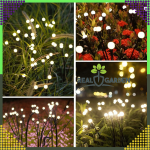 &bdquo;Firefly&ldquo; saulės lempos, 2 dalys, 6 LED, prieblandos jutiklis, sodo lempa