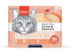 wanpy - Wanpy Cat 50 Pack Creamy Lickable Treat Tuna & Salmon 700g (50x14g) - 700g (50x14g)
