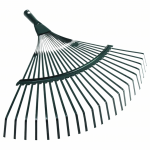 Lapų grėblys, vėduoklės formos, 42 cm, sodui, su teleskopiniu rankena, 150 cm