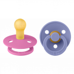 BIBS čiulptukai ROUND Bubblegum/Peri 0-6 mėn