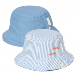 LITTLE DUTCH dvipusė kepurė nuo saulės Ocean Sea Life Blue/Stripes&ldquo; 1-2 metų vaikams