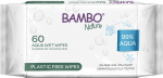 BAMBO NATURE 99 % vandens drėgnos servetėlės, 60 vnt.