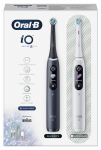 ORAL-B iO8 Duo Black + White elektrinis dantų &scaron;epetėlis, 2 vnt.