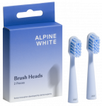 ALPINE WHITE Replacement elektrinių dantų &scaron;epetėlių galvutės, 2 vnt.