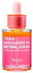 PURITO TXA 6 Niacinamide 10 Retinal, skaistinantis serumas, 30 ml