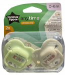 TOMMEE TIPPEE silikoninis ANYTIME, 0-6 mėn. čiulptukas, 2 vnt.