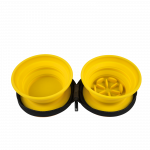 KIWI WALKER sulankstomas dvigubas, oranžinis dubenėlis, 1 vnt.