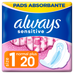 ALWAYS  Sensitive Normal Plus higieniniai paketai, 20 vnt.