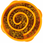 OUTWARD HOUND Fun Feeder Swirl, M, oranžinis dubenėlis, 1 vnt.