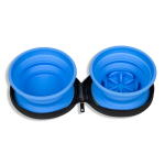 KIWI WALKER sulankstomas dvigubas, mėlynas dubenėlis, 1 vnt.