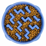 OUTWARD HOUND Fun Feeder Notch, mėlynas, M dubenėlis, 1 vnt.