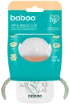 BABOO peachy keen, su silikoniniu snapeliu (150 ml) 6+ mėn mokymosi puodelis, 1 vnt.
